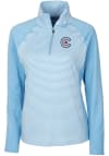 Main image for Cutter and Buck Chicago Cubs Womens Light Blue City Connect Forge 1/4 Zip Pullover