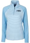 Main image for Cutter and Buck Milwaukee Brewers Womens Light Blue City Connect Forge 1/4 Zip Pullover