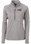 Main image for Cutter and Buck Milwaukee Brewers Womens Grey City Connect Adapt Eco 1/4 Zip Pullover