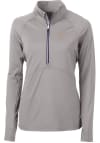 Main image for Cutter and Buck Washington Nationals Womens Grey City Connect Adapt Eco 1/4 Zip Pullover