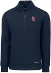 Main image for Cutter and Buck St Louis Cardinals Mens Navy Blue Roam Long Sleeve 1/4 Zip Pullover