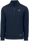 Main image for Cutter and Buck Atlanta Braves Mens Navy Blue Cooperstown Roam Long Sleeve 1/4 Zip Pullover