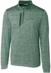 Main image for Cutter and Buck Marshall Thundering Herd Mens Green Stealth Long Sleeve 1/4 Zip Pullover