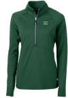 Main image for Cutter and Buck Marshall Thundering Herd Womens Green Adapt Eco 1/4 Zip Pullover