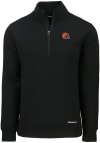 Main image for Cutter and Buck Cleveland Browns Mens Black Roam Long Sleeve 1/4 Zip Pullover
