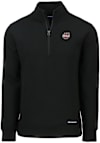 Main image for Mens Massachusetts Minutemen Black Cutter and Buck Roam Qtr Zip Pullover