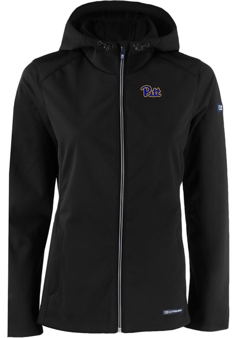 Womens Pitt Panthers Black Cutter and Buck Evoke Light Weight Jacket