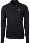 Main image for Cutter and Buck Atlanta Falcons Mens Black HISTORIC Virtue Eco Pique Long Sleeve Qtr Zip Pullove..