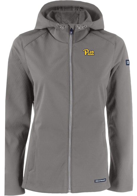 Womens Pitt Panthers Grey Cutter and Buck Evoke Light Weight Jacket