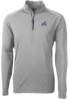 Main image for Cutter and Buck Atlanta Braves Mens Grey City Connect Adapt Eco Knit Long Sleeve 1/4 Zip Pullove..