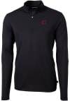 Main image for Cutter and Buck Cincinnati Reds Mens Black City Connect Virtue Eco Pique Big and Tall 1/4 Zip Pu..
