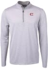 Main image for Cutter and Buck Cincinnati Reds Mens Grey City Connect Virtue Eco Pique Big and Tall 1/4 Zip Pul..