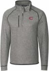 Main image for Cutter and Buck Cincinnati Reds Mens Grey City Connect Mainsail Big and Tall Qtr Zip