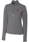 Main image for Cutter and Buck Cincinnati Reds Womens Grey City Connect Traverse 1/4 Zip Pullover