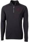 Main image for Cutter and Buck Cincinnati Reds Mens Black City Connect Adapt Eco Long Sleeve Qtr Zip Pullover