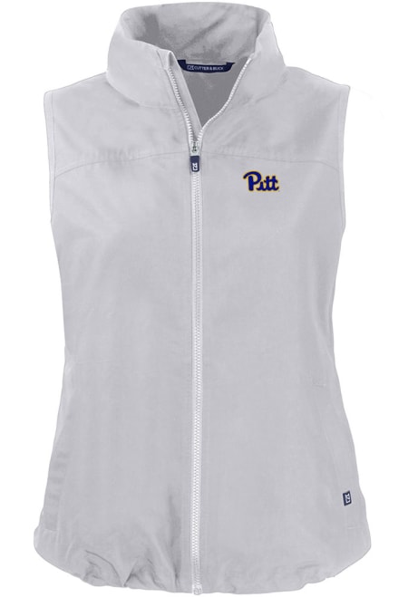 Womens Pitt Panthers Grey Cutter and Buck Charter Vest