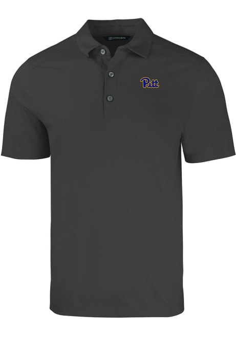 Pitt Panthers Black Cutter and Buck Forge Big and Tall Polo