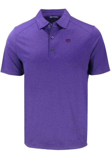 Mens K-State Wildcats Purple Cutter and Buck Forge Big and Tall Polos Shirt