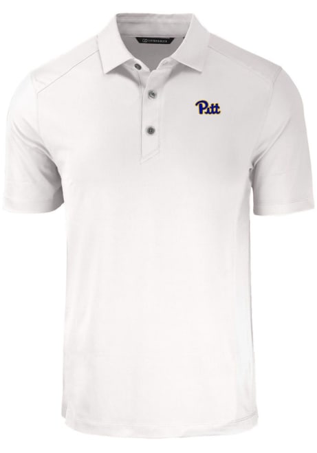 Pitt Panthers White Cutter and Buck Forge Big and Tall Polo