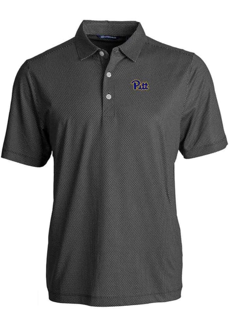 Pitt Panthers Black Cutter and Buck Pike Symmetry Big and Tall Polo