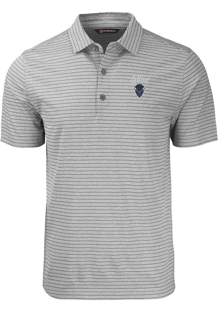 Howard Bison Cutter and Buck Grey Forge Heather Stripe Big