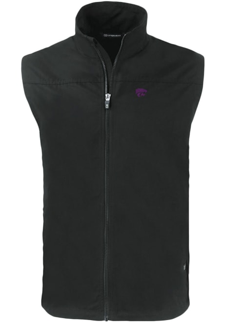 Black K-State Wildcats Cutter and Buck Big and Tall Charter Mens Vest