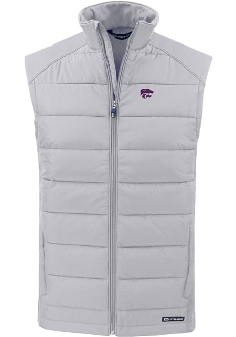 Mens K-State Wildcats Charcoal Cutter and Buck Evoke Vest
