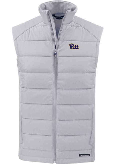 Mens Pitt Panthers Charcoal Cutter and Buck Evoke Vest