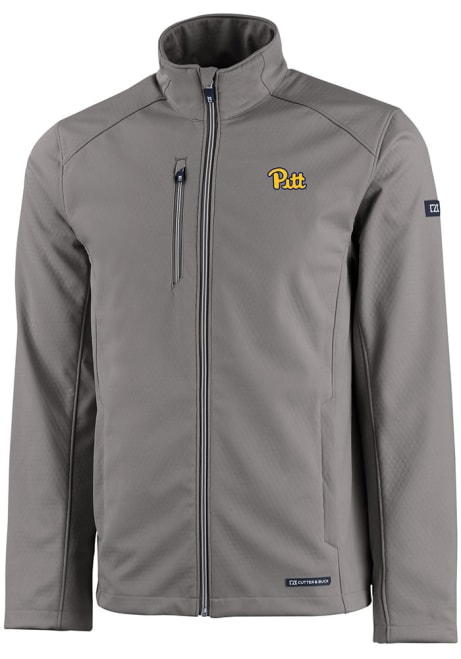 Mens Pitt Panthers Grey Cutter and Buck Evoke Light Weight Jacket