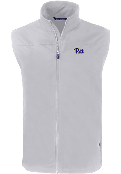 Mens Pitt Panthers Grey Cutter and Buck Charter Vest