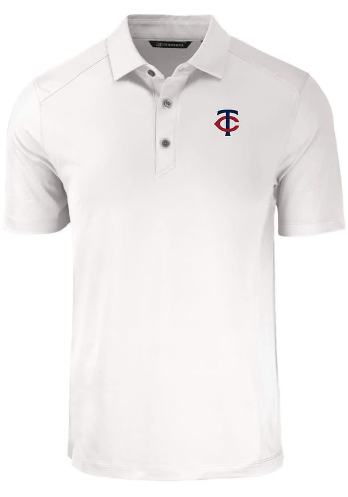 Cutter and Buck Minnesota Twins White Forge Big and Tall Polo