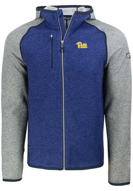 Mens Pitt Panthers Blue Cutter and Buck Mainsail Light Weight Jacket