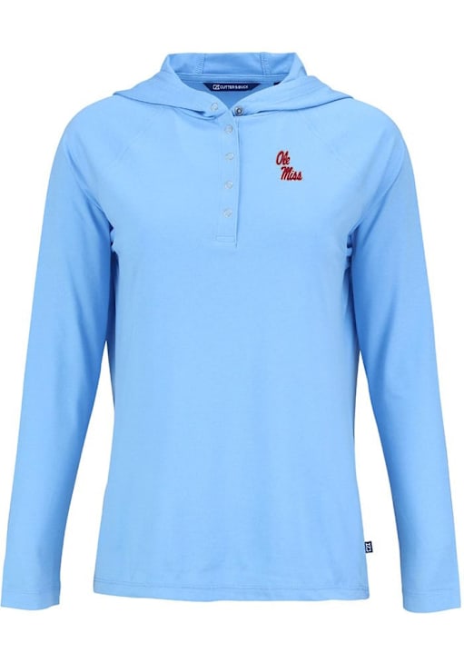 Cutter and Buck Ole Miss Rebels Womens LIGHT BLUE Coastline Eco
