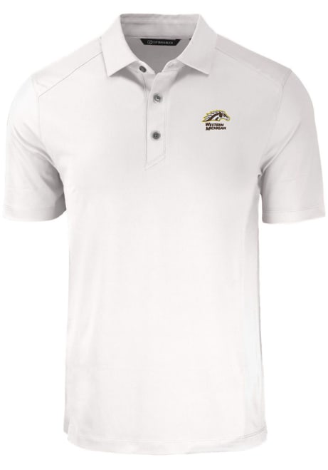 Western Michigan Broncos White Cutter and Buck Forge Eco Stretch Big and Tall Polo