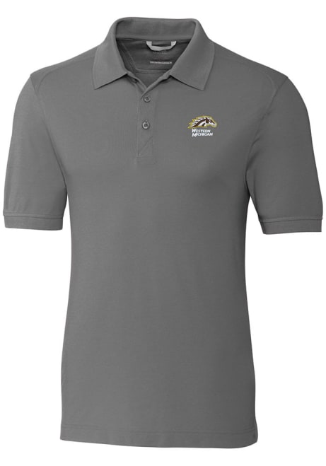 Western Michigan Broncos Grey Cutter and Buck Advantage Pique Big and Tall Polo