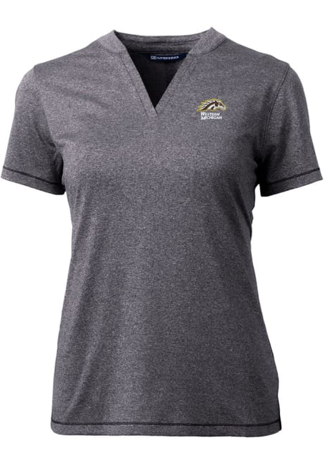 Western Michigan Broncos Grey Cutter and Buck Forge Short Sleeve T-Shirt