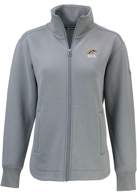 Womens Western Michigan Broncos Grey Cutter and Buck Roam Light Weight Jacket