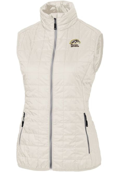 Womens Western Michigan Broncos White Cutter and Buck Rainier PrimaLoft Vest