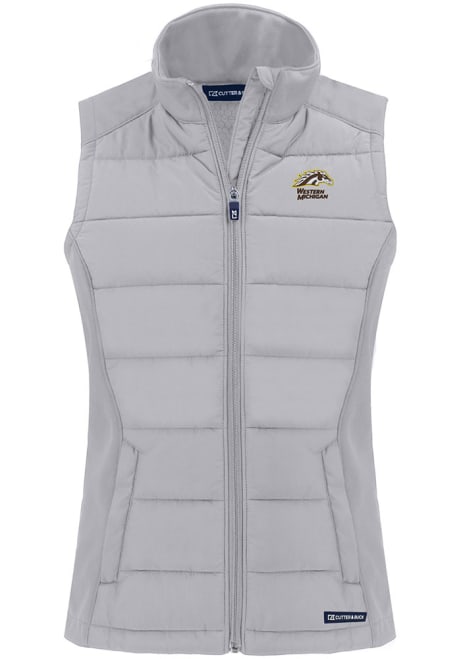 Womens Western Michigan Broncos Charcoal Cutter and Buck Evoke Vest