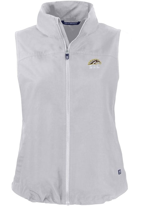 Womens Western Michigan Broncos Grey Cutter and Buck Charter Vest