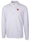 Main image for Cutter and Buck Nebraska Cornhuskers Mens White Traverse Long Sleeve 1/4 Zip Pullover