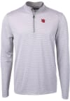 Main image for Cutter and Buck Nebraska Cornhuskers Mens Grey Virtue Eco Pique Long Sleeve 1/4 Zip Pullover