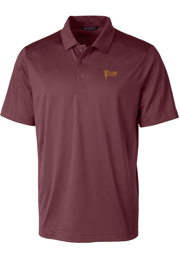 Arizona State Sun Devils Cutter and Buck BORDEAUX Prospect Big and Tall Golf Shirt