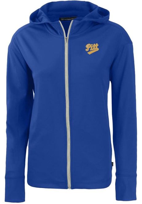 Womens Pitt Panthers Blue Cutter and Buck Vault Daybreak Light Weight Jacket