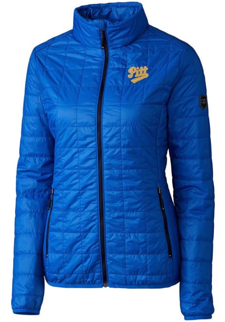 Womens Pitt Panthers Blue Cutter and Buck Vault Rainier PrimaLoft Filled Jacket