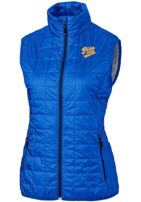 Womens Pitt Panthers Blue Cutter and Buck Vault Rainier PrimaLoft Vest