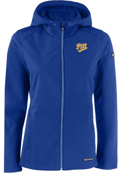 Womens Pitt Panthers Blue Cutter and Buck Vault Evoke Light Weight Jacket