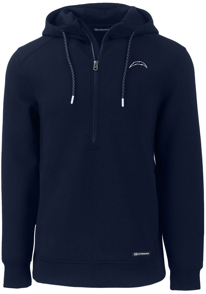 Cutter and Buck Los Angeles Chargers Mens NAVY Mono Roam Hoodie