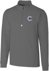 Main image for Cutter and Buck Chicago Cubs Mens Grey City Connect Traverse Big and Tall 1/4 Zip Pullover
