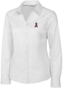 Los Angeles Angels Womens Cutter and Buck Epic Easy Care Fine Twill Dress Shirt - White